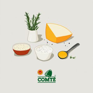 Carpaccio van runderhart / Tagetes / BOB Comté Rapé 36 maanden