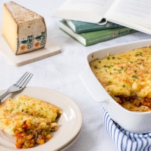 Ovenschotel met Comté, witloof en peer